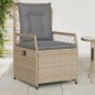vidaXL Sillones reclinables de jardín 2 uds ratán sintético beige vidaXL Sillones reclinables de jardín 2 uds ratán sintético beige