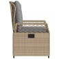 vidaXL Sillones reclinables de jardín 2 uds ratán sintético beige vidaXL Sillones reclinables de jardín 2 uds ratán sintético beige