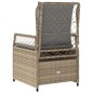 vidaXL Sillones reclinables de jardín 2 uds ratán sintético beige vidaXL Sillones reclinables de jardín 2 uds ratán sintético beige