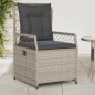 vidaXL Sillones reclinables de jardín 2 uds ratán sintético gris claro vidaXL Sillones reclinables de jardín 2 uds ratán sintético gris claro