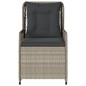 vidaXL Sillones reclinables de jardín 2 uds ratán sintético gris claro vidaXL Sillones reclinables de jardín 2 uds ratán sintético gris claro