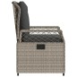 vidaXL Sillones reclinables de jardín 2 uds ratán sintético gris claro vidaXL Sillones reclinables de jardín 2 uds ratán sintético gris claro