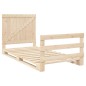 vidaXL Estructura de cama con cabecero madera maciza pino 100x200 cm vidaXL Estructura de cama con cabecero madera maciza pino 100x200 cm