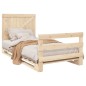 vidaXL Estructura de cama con cabecero madera maciza pino 100x200 cm vidaXL Estructura de cama con cabecero madera maciza pino 100x200 cm