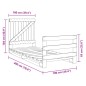 vidaXL Estructura de cama con cabecero madera maciza pino 100x200 cm vidaXL Estructura de cama con cabecero madera maciza pino 100x200 cm