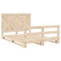 vidaXL Estructura de cama con cabecero madera maciza pino 140x200 cm vidaXL Estructura de cama con cabecero madera maciza pino 140x200 cm