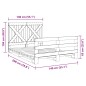 vidaXL Estructura de cama con cabecero madera maciza pino 140x200 cm vidaXL Estructura de cama con cabecero madera maciza pino 140x200 cm