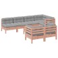 vidaXL Set de sofás jardín 8 pzas con cojines madera de abeto Douglas vidaXL Set de sofás jardín 8 pzas con cojines madera de abeto Douglas