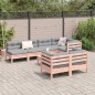 vidaXL Set de sofás jardín 8 pzas con cojines madera de abeto Douglas vidaXL Set de sofás jardín 8 pzas con cojines madera de abeto Douglas
