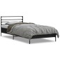 vidaXL Estructura de cama madera de ingeniería y metal negra 90x190 cm vidaXL Estructura de cama madera de ingeniería y metal negra 90x190 cm