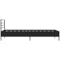 vidaXL Estructura de cama madera de ingeniería y metal negra 90x190 cm vidaXL Estructura de cama madera de ingeniería y metal negra 90x190 cm