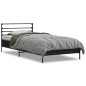 vidaXL Estructura de cama madera de ingeniería y metal negro 90x200 cm vidaXL Estructura de cama madera de ingeniería y metal negro 90x200 cm