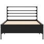 vidaXL Estructura de cama madera de ingeniería y metal negro 90x200 cm vidaXL Estructura de cama madera de ingeniería y metal negro 90x200 cm