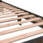 vidaXL Estructura cama madera ingeniería metal marrón roble 100x200 cm vidaXL Estructura cama madera ingeniería metal marrón roble 100x200 cm