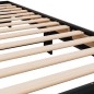 vidaXL Estructura de cama madera de ingeniería y metal negro 90x200 cm