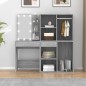 vidaXL Tocador con LED y armario madera contrachapada gris Sonoma vidaXL Tocador con LED y armario madera contrachapada gris Sonoma