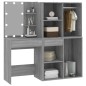 vidaXL Tocador con LED y armario madera contrachapada gris Sonoma vidaXL Tocador con LED y armario madera contrachapada gris Sonoma
