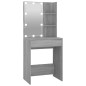 vidaXL Tocador con LED y armario madera contrachapada gris Sonoma vidaXL Tocador con LED y armario madera contrachapada gris Sonoma