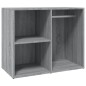 vidaXL Tocador con LED y armario madera contrachapada gris Sonoma vidaXL Tocador con LED y armario madera contrachapada gris Sonoma