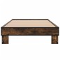 vidaXL Estructura cama madera ingeniería metal roble humo 75x190 cm vidaXL Estructura cama madera ingeniería metal roble humo 75x190 cm