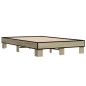 vidaXL Estructura cama madera ingeniería metal roble Sonoma 140x190 cm