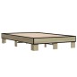 vidaXL Estructura cama madera ingeniería metal roble Sonoma 140x190 cm