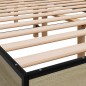 vidaXL Estructura cama madera ingeniería metal roble Sonoma 140x190 cm