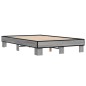 vidaXL Estructura cama madera ingeniería metal gris Sonoma 140x190 cm vidaXL Estructura cama madera ingeniería metal gris Sonoma 140x190 cm