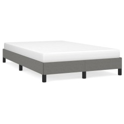 vidaXL Estructura de cama tela gris oscuro 120x190 cm
