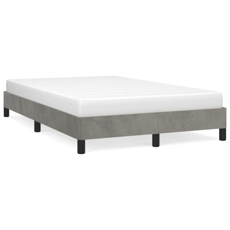 vidaXL Estructura de cama terciopelo gris claro 120x190 cm vidaXL Estructura de cama terciopelo gris claro 120x190 cm