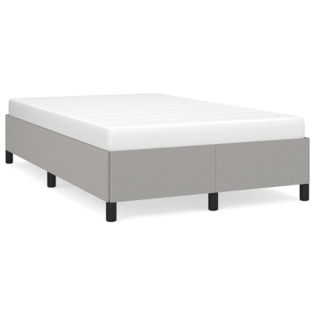 vidaXL Estructura de cama tela gris claro 120x190 cm