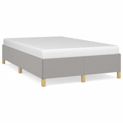 vidaXL Estructura de cama tela gris claro 120x190 cm