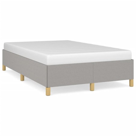 vidaXL Estructura de cama tela gris claro 120x190 cm