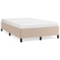 vidaXL Estructura de cama cuero sintético color capuchino 120x190 cm
