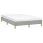 vidaXL Estructura de cama tela gris claro 120x190 cm