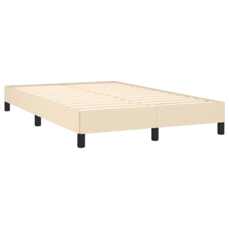 vidaXL Estructura de cama tela crema 120x190 cm