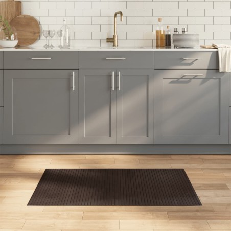 vidaXL Alfombra rectangular bambú marrón oscuro 60x100 cm