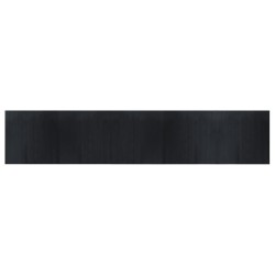 vidaXL Alfombra rectangular bambú negro 100x500 cm
