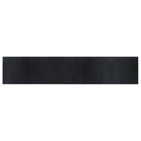 vidaXL Alfombra rectangular bambú negro 100x500 cm