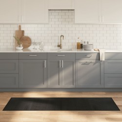vidaXL Alfombra rectangular bambú negro 60x200 cm