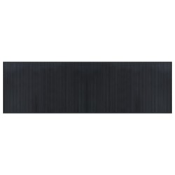 vidaXL Alfombra rectangular bambú negro 60x200 cm