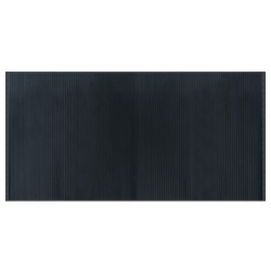 vidaXL Alfombra rectangular bambú gris 100x200 cm