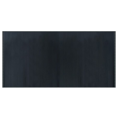 vidaXL Alfombra rectangular bambú gris 100x200 cm
