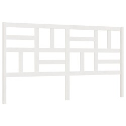 vidaXL Cabecero de cama madera maciza de pino blanco 206x4x104 cm