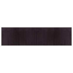 vidaXL Alfombra rectangular bambú marrón oscuro 100x400 cm