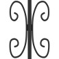 vidaXL Valla de jardín con punta de lanza acero recubierto negro 140cm