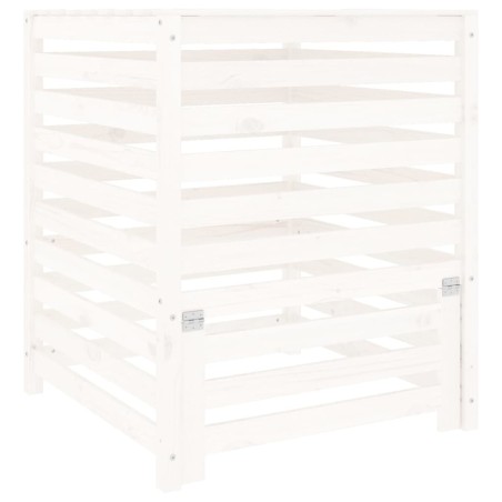 vidaXL Compostador de madera maciza de pino blanco 82,5x82,5x99,5 cm