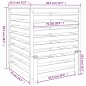 vidaXL Compostador de madera maciza de pino blanco 82,5x82,5x99,5 cm vidaXL Compostador de madera maciza de pino blanco 82,5x82,5x99,5 cm
