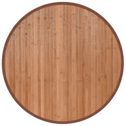 vidaXL Alfombra redonda bambú color natural 60 cm