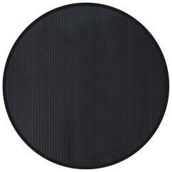 vidaXL Alfombra redonda bambú negro 100 cm